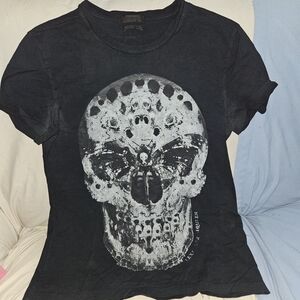 Alexander McQueen Black Skull And Moth Graphic Tee
